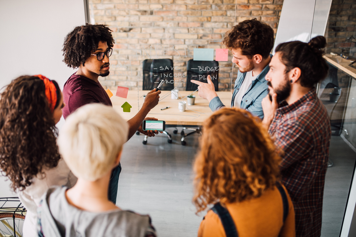 Group of people learning together